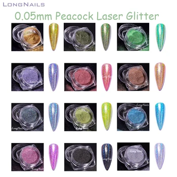 0,05 mm Zelo Periferni Polychrome Nohtov Bleščice Plitev Sivke Pav Laser v Prahu Šimrom Poliester Polnjenje Umetnosti Hologlitter 1/500