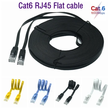 0,2 m 0,5 m 1m 3m 5m-30 m CAT6 Ravno Ethernet Kabel RJ45 Obliž LAN CAT 6 Omrežne 32AWG kabel Za Računalnik Usmerjevalnik, Laptop Pralni soba