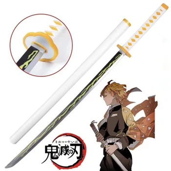 1:1 Demon Slayer Orožje 104 cm Agatsuma Zenitsu Thunder Sowrd Kimetsu ne Yaiba Meč Cosplay Ninja Orožje Nož Prop Anime Model