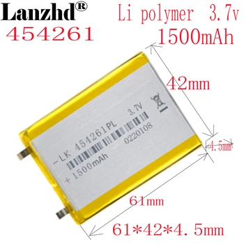 1-12pcs li-po 3.7 volt polimer baterija 454261 uporablja v tablični RAČUNALNIKI, mobilni moč digitalnih izdelkov Polnilne Li-ion Celice, GPS