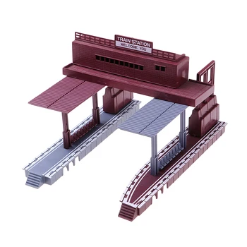 1:87 Obsega Železniške Postaje Simulacijo Postavitve HO Merilnik Model Zgradbe Diorama Del dodatno Opremo za Model