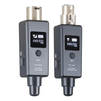 1 Par Mikrofon Brezžični Sistem Micphone Brezžični Oddajnik Sistem UHF DSP Oddajnik & Sprejemnik za Dinamične/Kondenzatorja