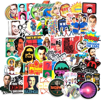 10/30/50Pcs Klasični TV Big Bang Theory Nepremočljiva PVC Nalepke, Tiskovine Prtljage Laptop Grafiti Skateboard Otrok Igrača