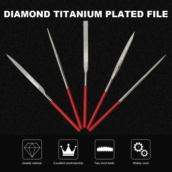 10/5pcs Diamond Mini Iglo Datoteko, Nastavite Priročno Orodje Keramične Obrti DIY Lesa Rasp Datoteke Iglo Nakit Poliranje Carving Diamond Datoteke
