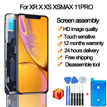 100% Preizkušen Za Iphone X XS XSmax XR 11 11pro 11promax LCD-Zaslon, Zaslon na Dotik, Računalnike Zbora Za iPhone X Pantalla OLED