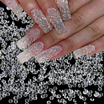 1000pcs Nail Art Mikro Diamond Flash Kristalno Peska Nohtov Nakit Podaljšanje Nohtov Luksuzni Moda za Nail Art Nosorogovo DIY Dekoracijo