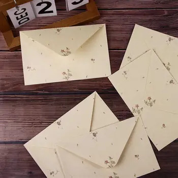 10pcs Elegantno Cvetlični Ovojnice Letter Sveže Pisanje Papir, Tiskovine Valentinovo, Praznik Vabilo
