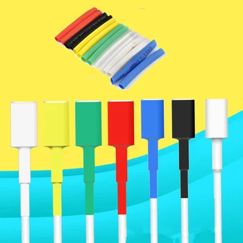 12X Polnjenje Kabel Zaščitnik Varčevanja za Apple iPhone Lightning USB Kabel Polnilnika Oznake Popravila Heat Shrink Tube za Samsung Sony