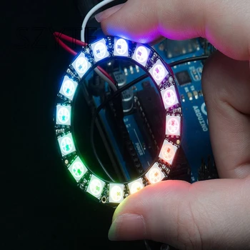 16 Bit WS2812 5050 RGB LED Smart Barvni RGB Svetilka Obroč Razvoj Plošči - Velik Obroč