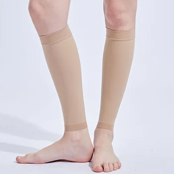 1pair Men ' s Fitness Tele Stiskanje Rokavi Ženske Podporo Footless Nogavice Fit Ščitniki za Opornica Noge Lajšanje Bolečin, ki Teče