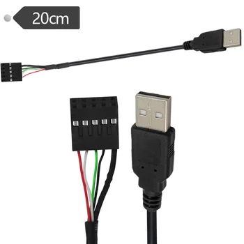 1pc USB 2.0 Tip A Moški Dupont 9 Pin Ženski Glavi matične plošče Napajalnik Priključek za Kabel usb Kabel 20 cm