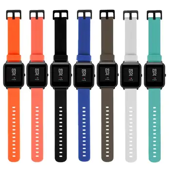 20 mm Silikonski Trak Za Xiaomi Huami Amazfit Bip Trak Watchband Smart Šport Zapestnico Watch Pribor Correa Za Ženske, Moški, Otroci