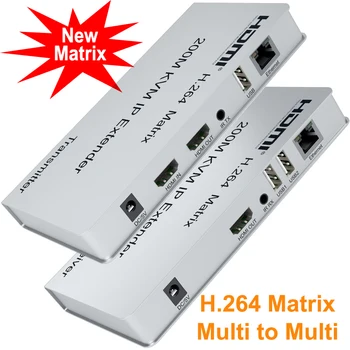 200 m IP HDMI KVM Extender Omrežja Matrika Preko Rj45 Utp Cat6 Kabel Multi Več Oddajnik Sprejemnik za PS4 PC TV Monitor