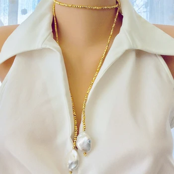 2020 moda dolgo kristalno beaded ogrlica za ženske trend pribor baročno naravni biser razkošno čar vratu nakit darila
