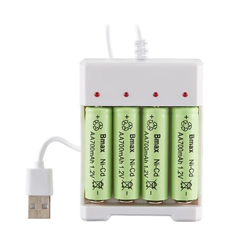 2022 4 Reža Univerzalni USB Adapter za Polnilnik Za baterije AA / AAA Baterije za ponovno Polnjenje Polnjenje Hitro Polnjenje Orodje za Podporo Moč Banke