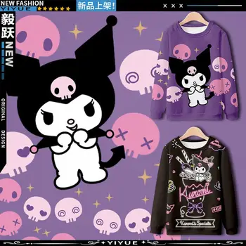2022 Kuromi Hoodie Kawaii Sanrio Serije Študentskih Risanka Bombaž Tiskanja Suknjič Ljubka Dekliška Jopica Nekaj Oblačila