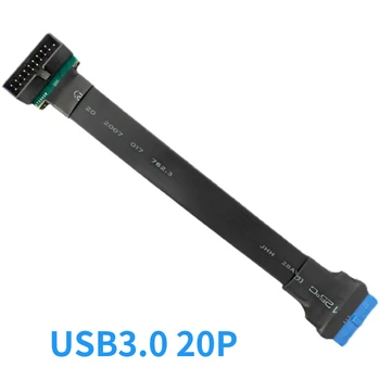 2022 Novo predprodaji USB 3.0 20P Kabel Podaljšek, Moški-Ženska Desno pod Kotom Test Tok Notranji USB3.0 20Pin Ščit Ravno Adapter