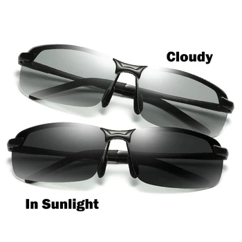 2022 Photochromic Polarizirana sončna Očala za Moške Anti-UV sončna Očala za Voznike Moški Vožnje Ribolov UV400 Polarizirana sončna Očala