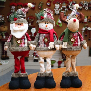 2023 Božič Lutke Drevo Decor Novo Leto Ornament Jelenov Santa Snjegović Teleskopsko Božič Doll Vesel Christma Darila