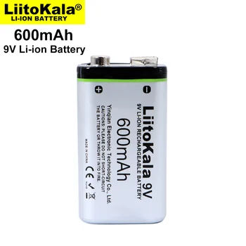 2023 Novo LiitoKala 600mAh 9V Baterija li-ion 6F22 9V Polnilne Baterije Za Mikrofon Multimeter Igrače RC Temperatura Pištolo