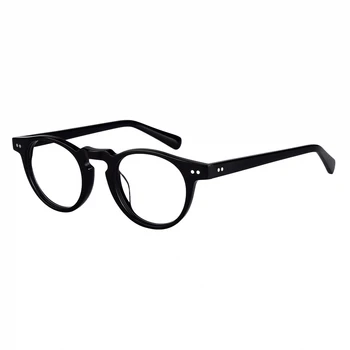 2023 Očala Moških Majhne Okrogle Letnik Acetat Očal Okvir Ženske Očala Pregleden Kratkovidnost Branje Recept Očala