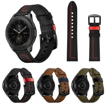 22 mm 20 mm usnjeni trak za Samsung Galaxy watch 3 Prestavi S3 Huawei watch GT2 High-end zapestnico watch pribor za Amazfit GTR