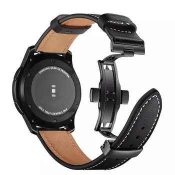 22 mm 20 mm Usnjeni Trak za Samsung Galaxy watch 45mm/Aktivna 2/Amazfit GTR 47mm Moški/Ženske zamenjava pasu za Huawei watch 3