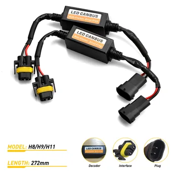 2PCS H7 LED Smerniki Dekoder Adapter Canbus Anti-Utripanja Pas Žarnice Upor Dekoder Opozorilo o Napaki Žiga Plug And Play