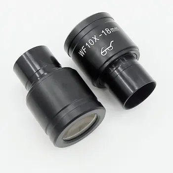 2pcs WF10X-18 mm Visoko Točko Široko polje Mikroskopom Okular / Visoke kakovosti Okular WF10x za Biološki mikroskopi gori za 23,2 mm
