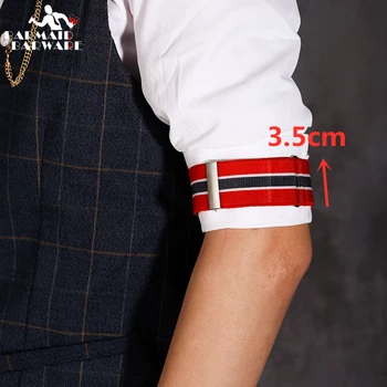 3.5 cm Elastiko Unisex obroči za roke Rokav Podvezice Nastavljiv Darilo Majico rokavi Imetniki Cufflink Poslovnih Poroko Ženina Opremo