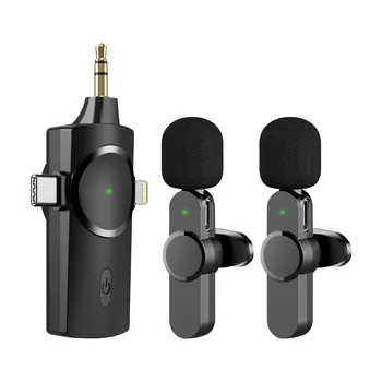 3,5 MM Brezžični Lavalier Mikrofon,3 v 1 Plug-Play River Mikrofonom za iPhone, iPad, Android Fotoaparata za Snemanje, Live Stream