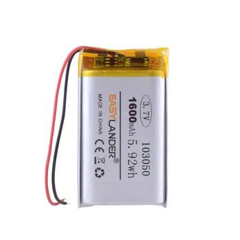 3,7 V 1600mAh 103050 Litij-Polymer Li-Po Baterija za Polnjenje Za Mp3, MP4 GPS, PSP DVD mobilni video game PAD E-knjige