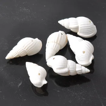 30pcs/veliko belo Naravno Spirala Lupini Svoboden Kroglice za nakit, izdelava DIY morju conch
