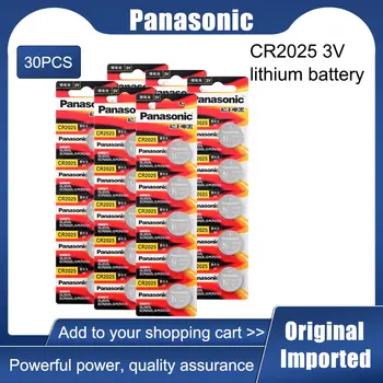 30Pcs/VELIKO Panasonic Original cr 2025 3V Litijevo Baterijo cr2025 Gumb Celice, Baterije Za Gledanje Kalkulator Težo Obsega