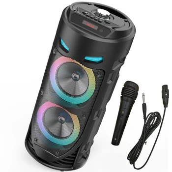 30W Prenosni Bluetooth Brezžični Zvočnik Stolpec Velika Moč Stereo Subwoofer Bass Party Zvočniki z Mikrofonom Družino Karaoke USB