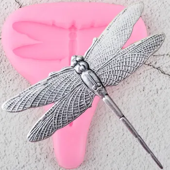 3D Dragonfly Silikonsko Plesni Nakit Smolo Gline Plesni Cupcake Pokrivalo Fondat Torta Dekoraterstvo Orodja, Sladkarije, Čokolada Gumpaste Kalupi