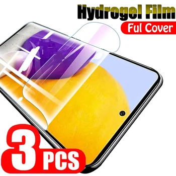 3PCS Hydrogel Film Za Samsung Galaxy S10 S20 S21 S22 Plus Ultra FE Opomba 20 9 10 Plus A52S A12 A53 A50 A51 Screen Protector