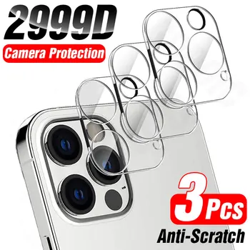 3Pcs Polno Kritje Objektiv Kamere Zaščita Za iPhone 12 13 Pro Max Mini Kaljeno Steklo Za iPhone 11 Pro Max 13 Fotoaparat Zaščitnik