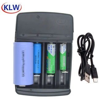 4 reže Smart USB Polnilec za Baterije za ponovno Polnjenje 1,6 V NI-ZN AA AAA 3.2 V LiFePo4 32650 18650 14500 Baterija polnilnik