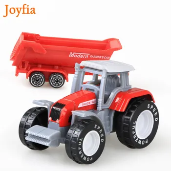 4 Vrste Fantje Kmetiji Igrača Tovornjak Vozil Inženiring Tovornjak Modelov Avtomobilov Traktorjem Priklopnika Igrače Model Avtomobila Igrača Zbirateljske Avto Za Otroke#