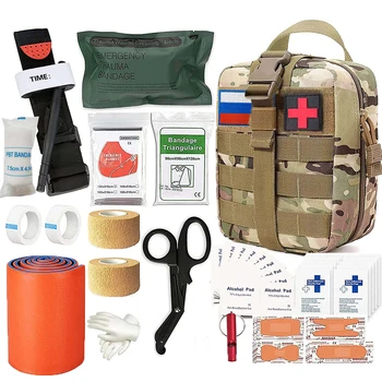 48pcs vojaška oprema za preživetje v sili kit Tactical hemostatic povoji kampiranje na Prostem avanturo medicinske survival kit