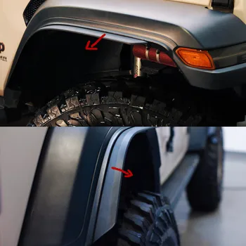 4pcs Črna ABS Visoka Nizka Fender Flare Širitev Trim Razširitev Trakovi Primerni Za Za Jeep Wrangler JL 2018+ JL1280