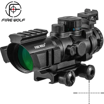 4x32 Red Dot Riflescope Vrh Weaver Železniškega 20 mm Povezavi Optika Področje Taktičnih polju Za Lov Pištolo Puško Airsoft Lupo
