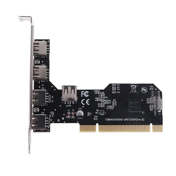 5 Vrata USB 2.0 PCI Controller Hub Širitev Kartico 480Mbps Namizje Pretvornik NEC720101 Chipset