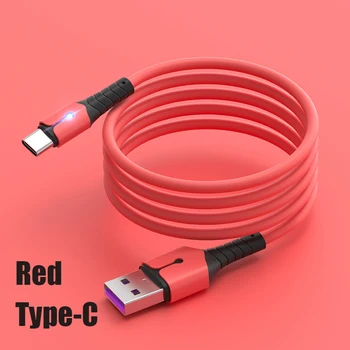 5A USB C Kabel za Xiaomi Rdeče mi opomba 9 Hitro Kabel Polnilnika z Digitalno Napetost LED Zaslon USB Tip C Kabel za Samsung