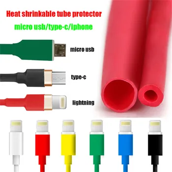 5PCS Kabel USB Zaščitnik Heat Shrink Tube Rokav Podatkov Line Navijalec Organizator Za iPhone7 8 X XR Za Huawei Xiaomi Samsung Android