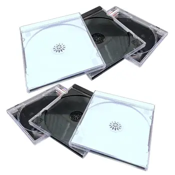 6pcs Plastičnih DVD Primeru Prenosni CD Škatla za Shranjevanje CD-ja Package Primeru Trajne DVD Box za Domači Kino Trgovini (Naključno)