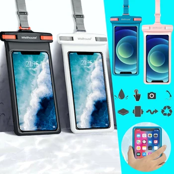 7.0 palčni Nepremočljiva Telefon Vrečko Touchscreen Splošno 3D Pogled Morje Kampiranje, Smučanje, Plavanje, Potapljanje Telefon Primeru Imetnik Svetlobna