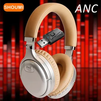 Aktivni šumov Slušalke ANC Bluetooth Čelade Slušalke s 3,5 USB TV Adapter Bas Brezžični Velike Slušalke Za Xiaomi TV