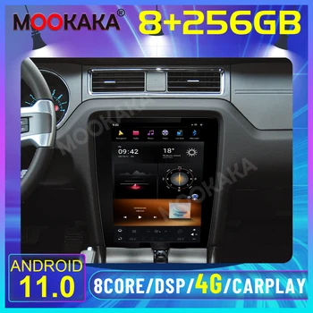 Android 11 8+256GB Tesla Zaslon Brezžični Carplay Za 2010-2014 Ford Mustang Predvajalnik, GPS Enota Auto Audio Stereo Radio Snemalnik